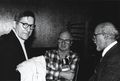 (L-R) John V. Baltidonis, Ozzie Train, Milt Rothman at Philcon '83. Photo by and copyright © Andrew I. Porter.jpg