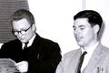 L-R, Dicky Howett & Dave Busby at Ella Parker's, Summer 1964. Photo by Wally Weber, courtesy of Rob Hansen..jpg